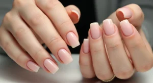 Short square nails simple homecoming nail idea