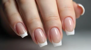 thin french tip acrylic nails for modern minimal manicure style