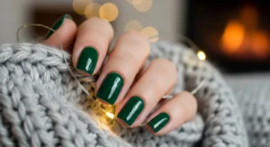 green christmas nails