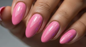 Rose pink nails soft elegant nail color