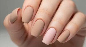 matte finish nails with soft non shiny texture for modern manicure style