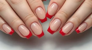 red french tip nails