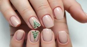 christmas tree nail design
