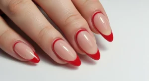 red french tip nails