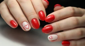 red heart nails