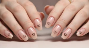 heart nail design