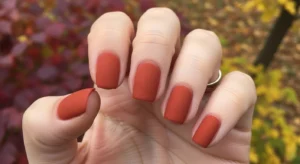burnt orange nails short