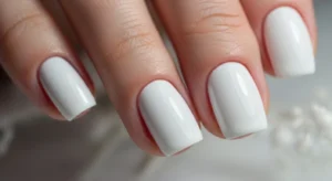 white snow nails