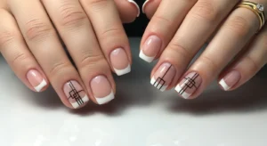 short almond french acrylic nails for practical yet elegant manicure