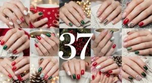 december nail ideas festive winter manicure