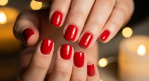 classic red nails