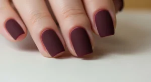 matte burgundy nails