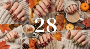 cozy November nail ideas in warm fall shades