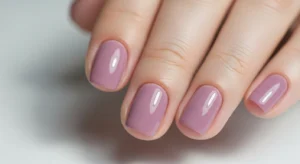 mauve short nails