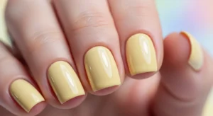 butter yellow nails