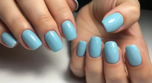 baby blue nails