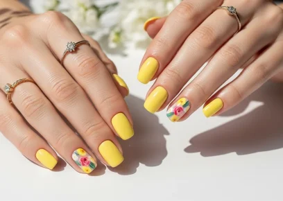 “29 Yellow Nail Ideas That Look Bright, Happy & Fresh”
