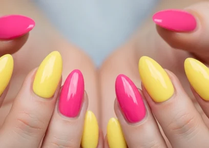 29 Pink Yellow Nail Ideas That Look Bright, Happy, and Playful
