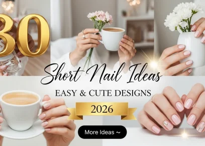 “30 short nail ideas that are easy and cute including nude nails, soft pink manicure, French tips, and minimal nail designs for everyday wear”