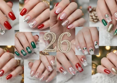 classic red christmas nails