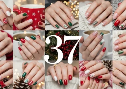 december nail ideas festive winter manicure
